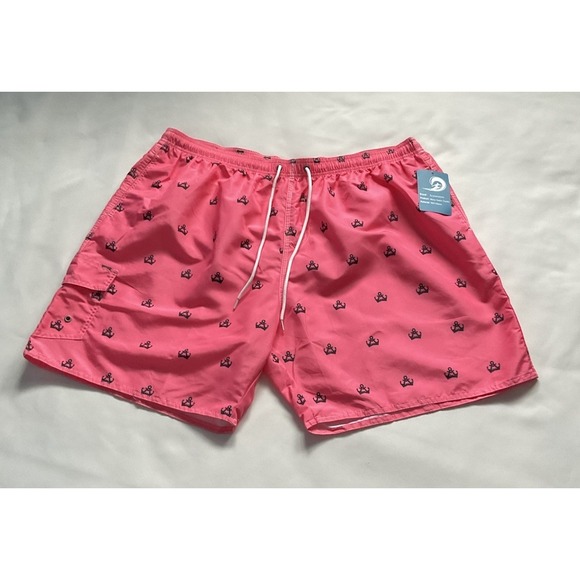 scotamalone Other - Scotamalone Men's Anchort Swim Trunks  Pink Black  Men's Lined Size XXXL